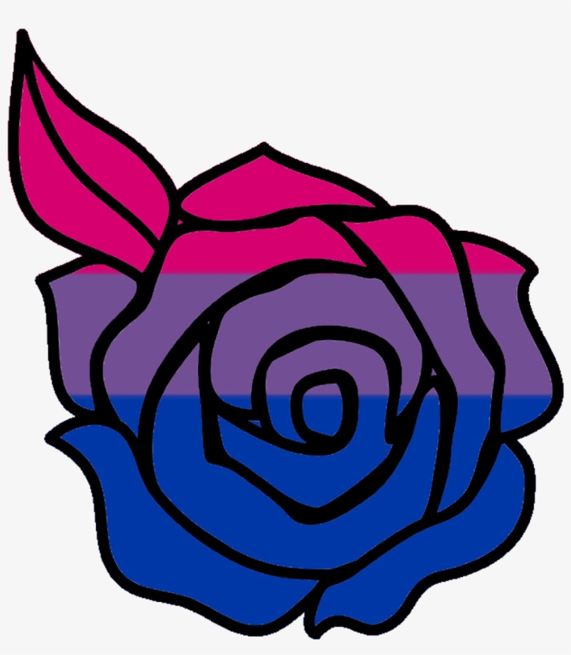 Bisexual Bi Pride Rose Lgbt Queer - Rose Clip Art, transparent png #2433671
