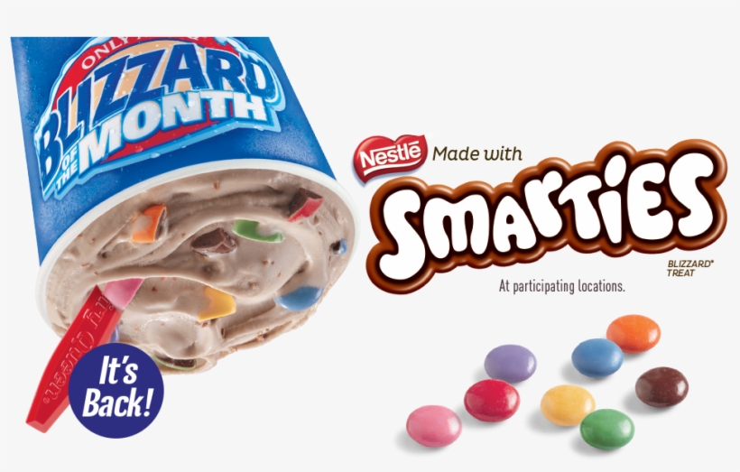 Next Week At Dairy Queen Canada You Can Enjoy Your - Dairy Queen Smarties Blizzard, transparent png #2435002