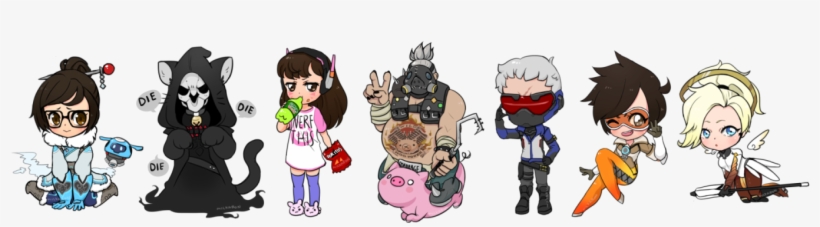 Overwatch Art Chibi - Chibis Overwatch, transparent png #2435596