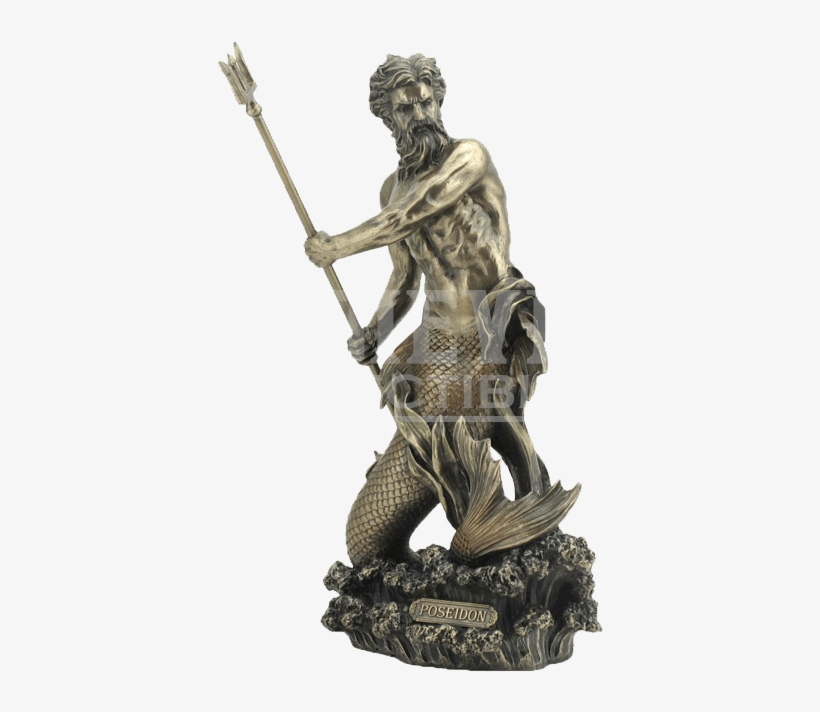 Poseidon Wu From Medieval - Poseidon-greek God Of The Sea Statue, transparent png #2435937