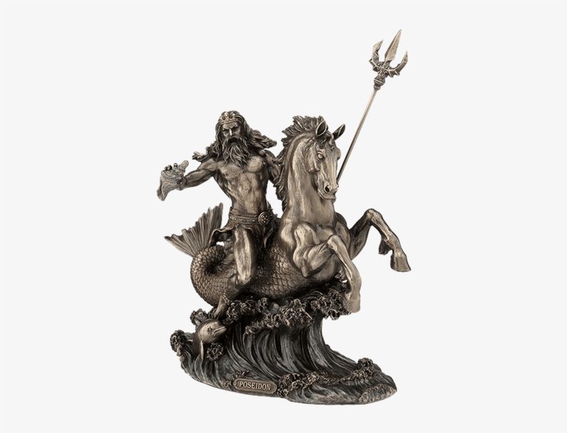 Dolphin Clipart Poseidon - Poseidon Statue, transparent png #2436499