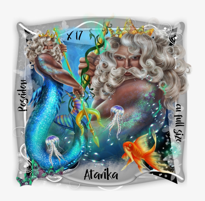 Poseidon Cu X - Mermaid, transparent png #2436772