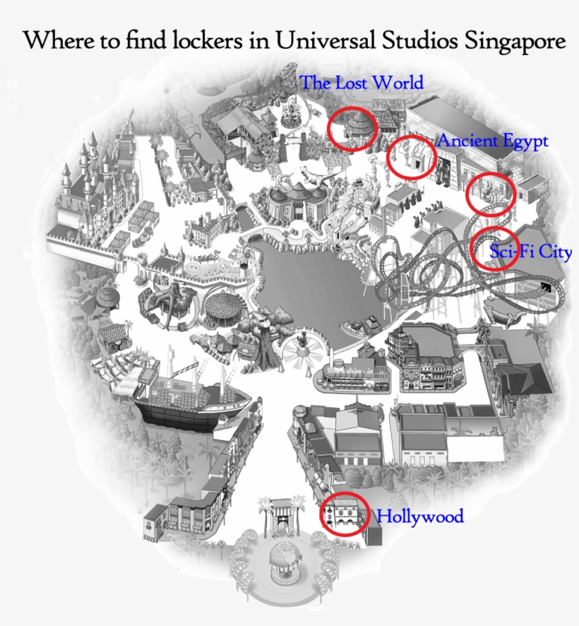 Lockers In Universal Studios Singapore - Universal Studios Singapore, transparent png #2436777