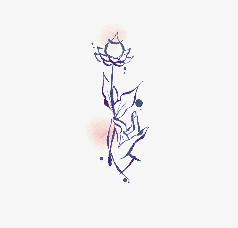 Banner Transparent Flower Illustration Hand Painted - Desenho De Uma Flor Simples, transparent png #2436937