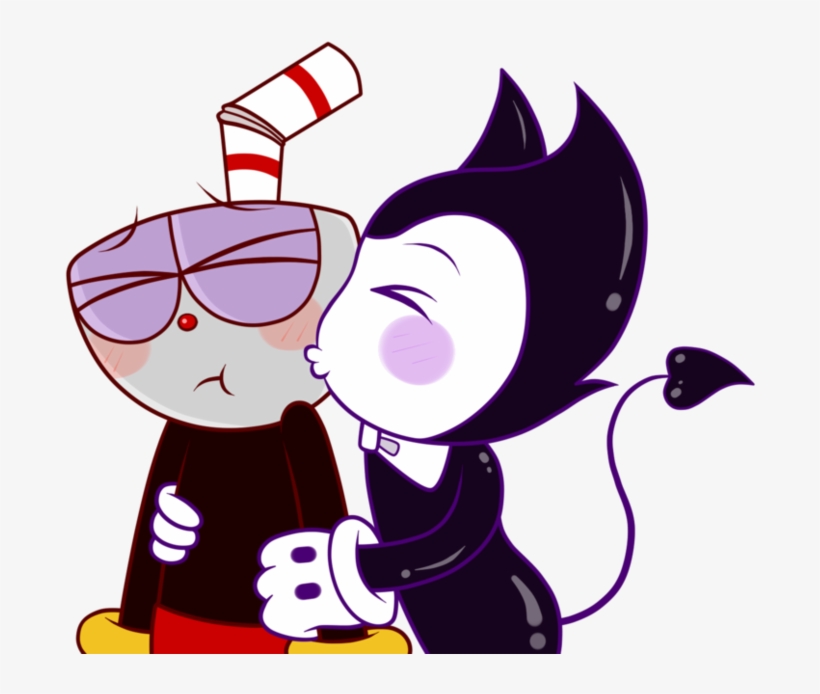 Cheek Kiss Bendystraw Commission By Uketello On - Drawing, transparent png #2437023