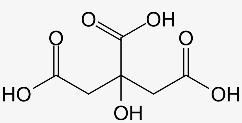 Citric Acid - Citric Acid Structure, transparent png #2437101
