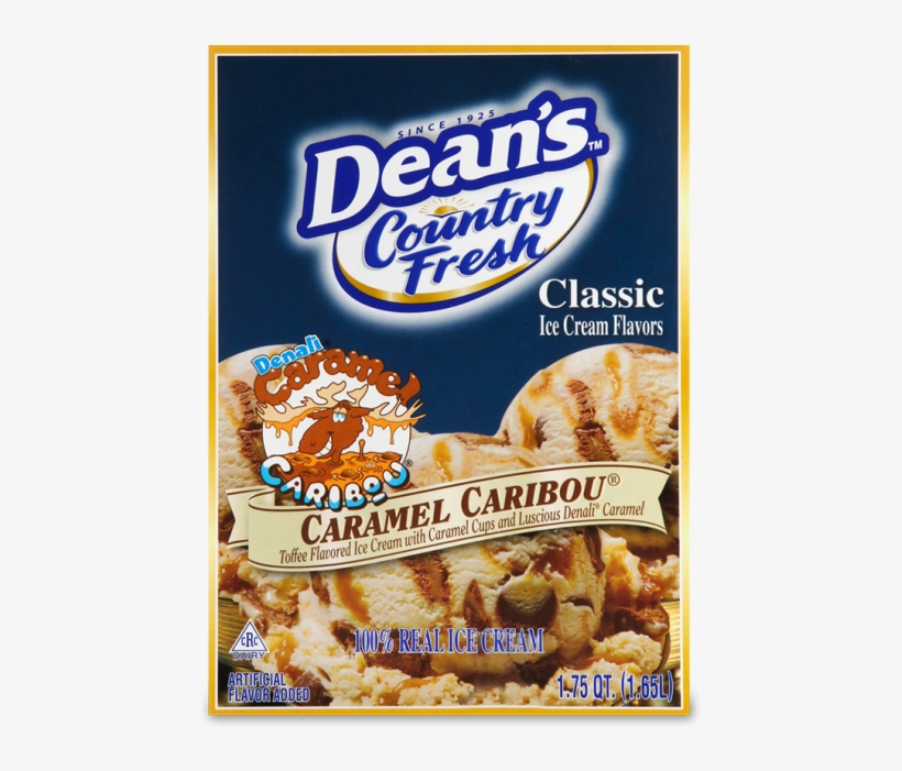 Dean's Country Fresh Classic Caramel Caribou Ice Cream - Deans Country Fresh Black Walnut Sq, transparent png #2437878