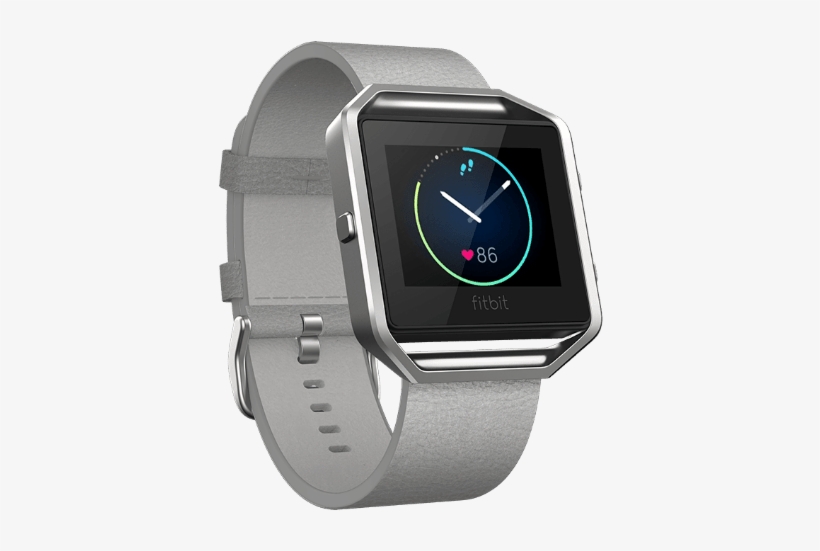 Fitbit Fitbit Accessories Mist Grey / Large Fitbit - Fitbit Blaze Leather Band Frame Mist Grey, transparent png #2438480