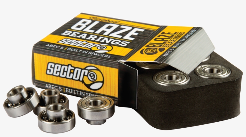 Blaze Bearing Set - Sector 9 Blaze Abec 5 Skateboard Bearings, transparent png #2438833