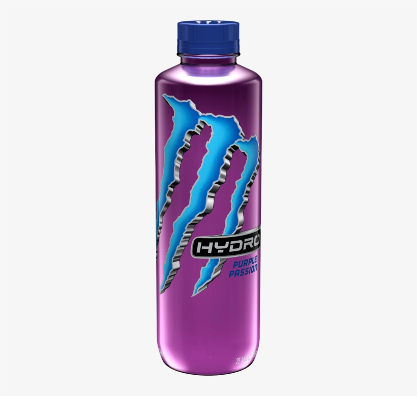 Monster Hydro Energy Sports Drink, Purple Passion , - Monster Hydro Purple Passion Flavor, transparent png #2438918