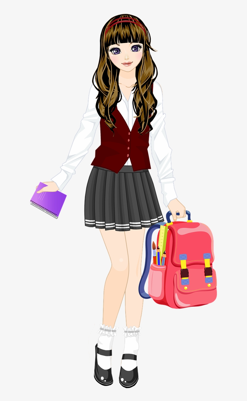 Как нарисовать девочку школьницу