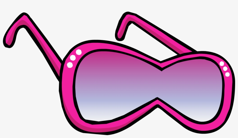 Pink Diva Shades Clothing Icon Id 2032 - Club Penguin Glasses, transparent png #2439478