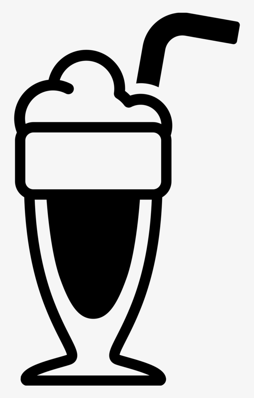 Milkshake By Diego Naive From The Noun Project - Milkshake Clipart Black And White, transparent png #2439615