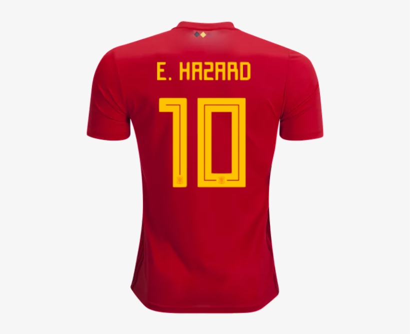 Belgium 2018 Home Jersey Eden Hazard - Jersey Hazard Belgium 2018, transparent png #2439707