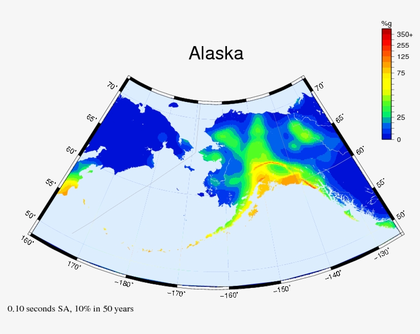 Png - Alaska Earthquake Hazard Map, transparent png #2439939