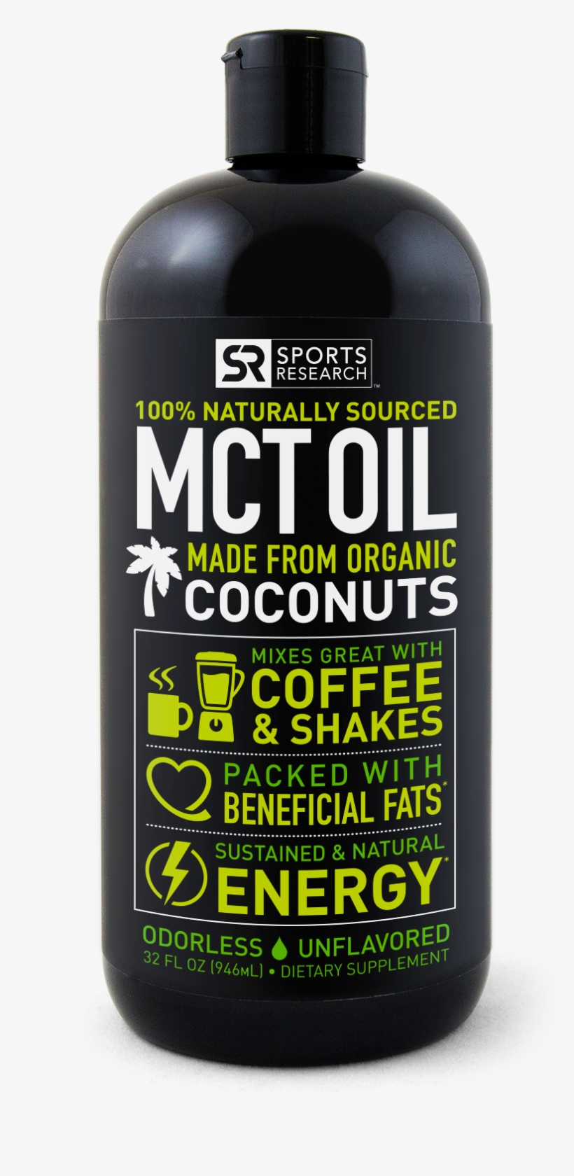 Sports Research Liquid Softgel Supplements That Have - Premium Mct Oil Derived Only From Coconut Oil, transparent png #2440507