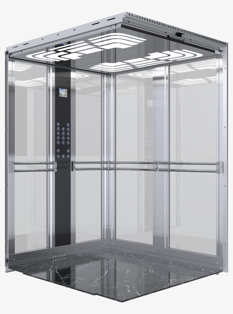 Panoramic Elevator Lpb-10010bgp With Gearless Winch - Transparent Elevator, transparent png #2441327