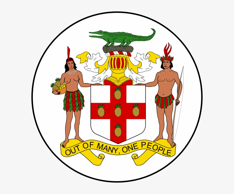 Badge Of Jamaica - Jamaican Coat Of Arms, transparent png #2441346