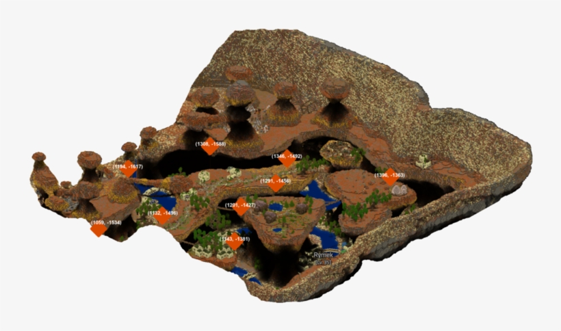 Below Is A Map Of The Mesa Which Shows The Locations - Mesa, transparent png #2442167