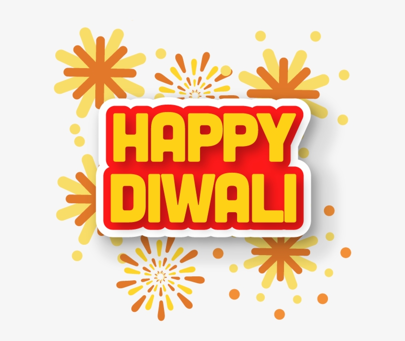 Diwali Stickers Messages Sticker - Happy Diwali Text Text Png, transparent png #2442889