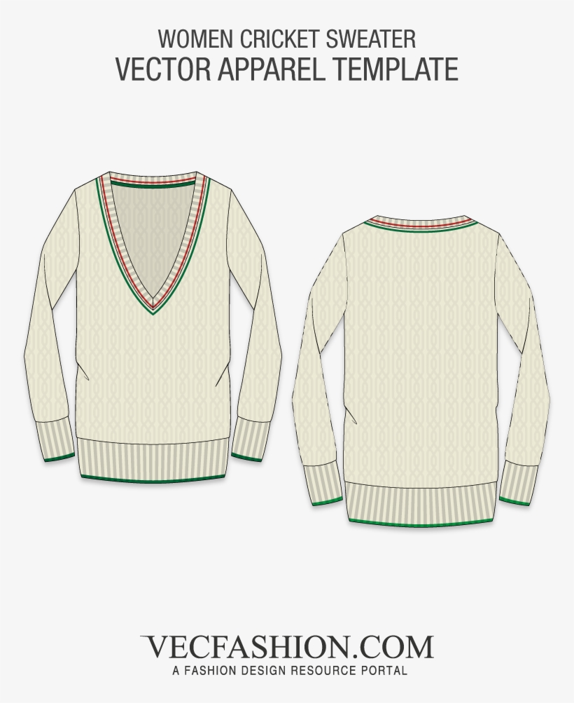 Women Cricket Sweater Vector Template - Snow Beach Jacket Template, transparent png #2443311