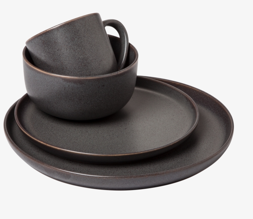 Westbrook Mid Century 72" Rectangle Dining Table - Tilley Stoneware 16pc Dinnerware Set, transparent png #2443554