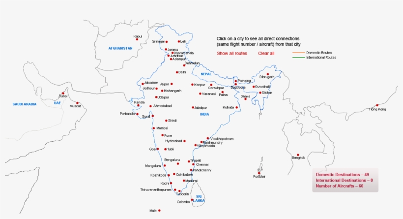 Map - Domestic Flight, transparent png #2444201
