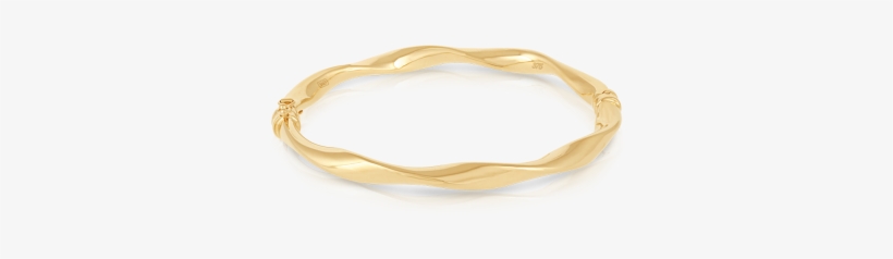 Twist Oval Bangle Made In 9ct Yellow Gold - Bangle, transparent png #2444269