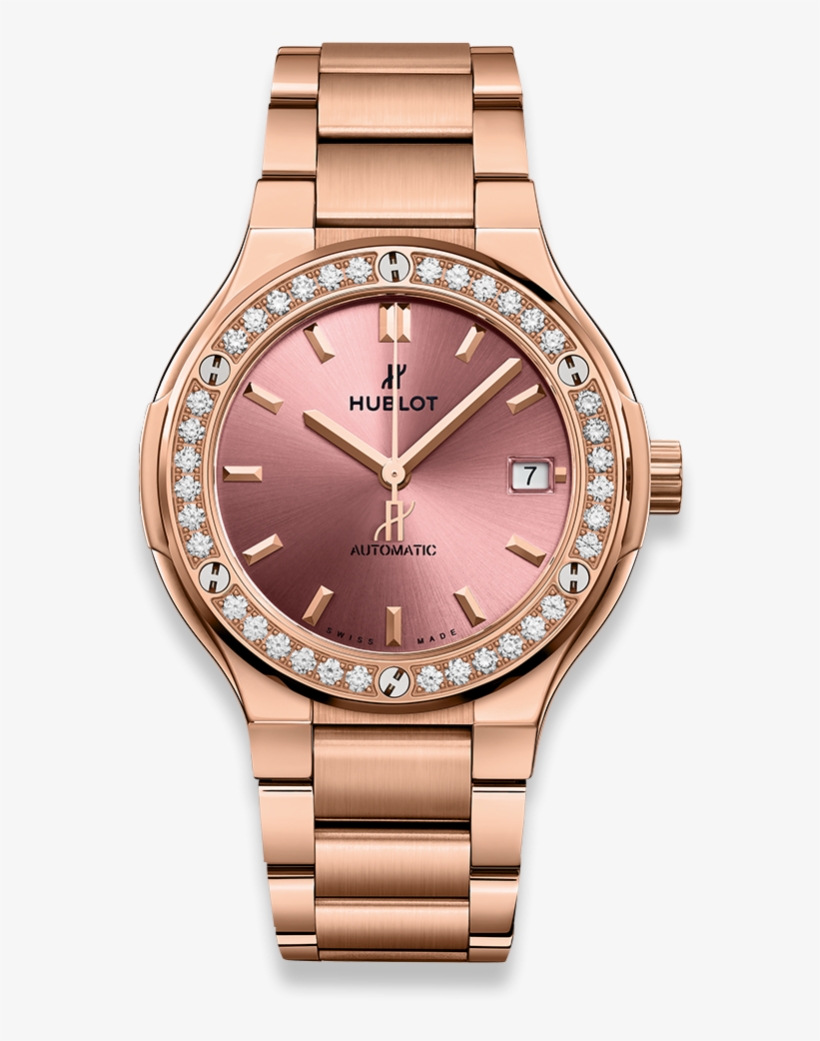 Classic Fusion King Gold Pink Bracelet - Hublot 568 Nx 891p Nx 1204, transparent png #2444294
