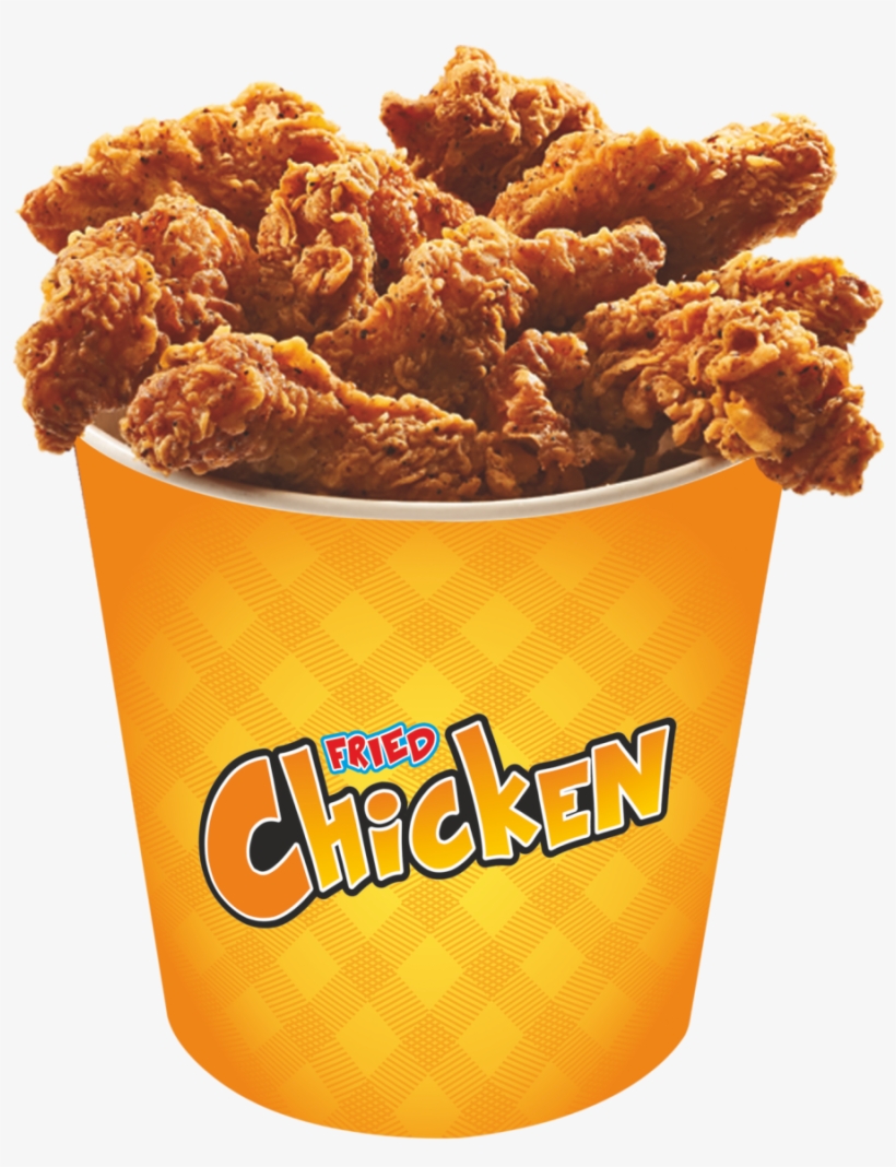 Fried Chicken Packaging And Promotional Items Makfry - Fried Chicken Bucket Png, transparent png #2444348