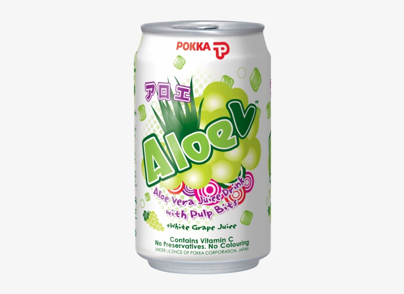 Aloe V White Grape Juice Drink - Pokka Aloe V White Grape And Aloe Vera Juice 300 Ml, transparent png #2444882
