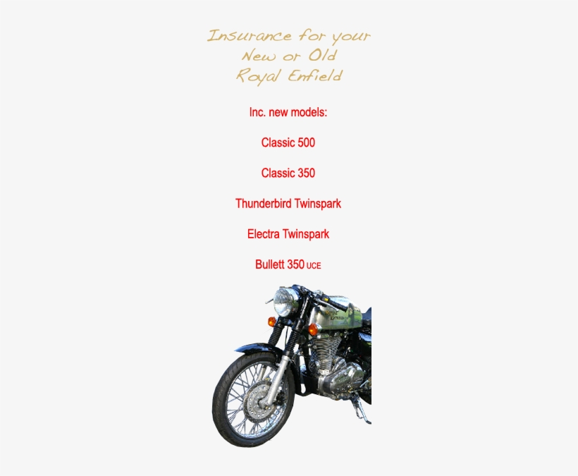 Royal Enfield Insurance Modeltext - Quotes On Royal Enfield Classic, transparent png #2445013