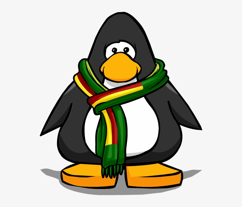 Tri-color Scarf Player Card - Club Penguin Blue Tux, transparent png #2445014