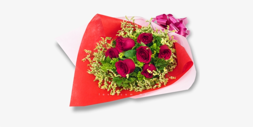 Love Rose Bouquet - Flower Bouquet, transparent png #2445119