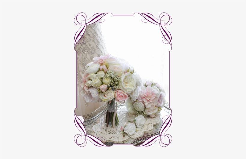 An Elegant And Romantic Silk Artificial Wedding Bridal - Flower Bouquet, transparent png #2445166