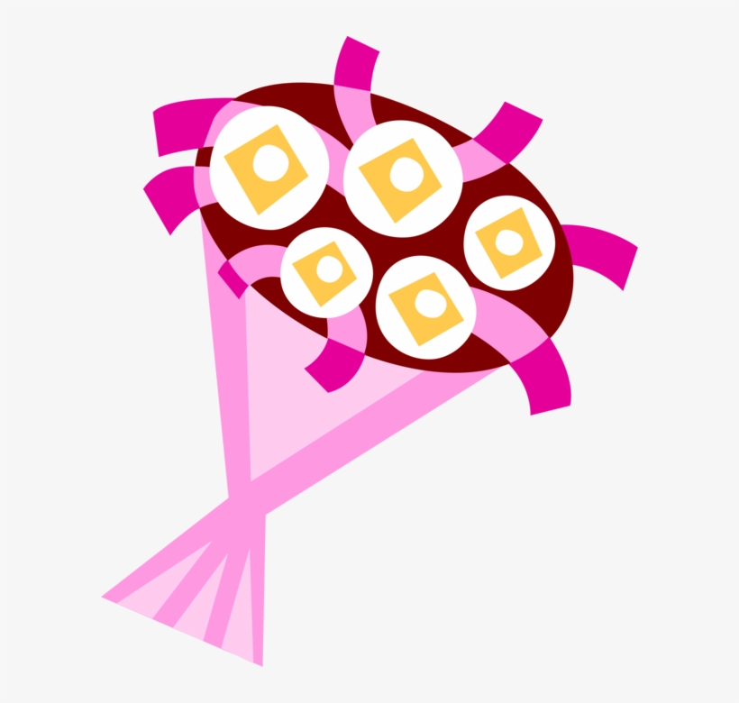 Vector Illustration Of Wedding Flower Bouquet, transparent png #2445454