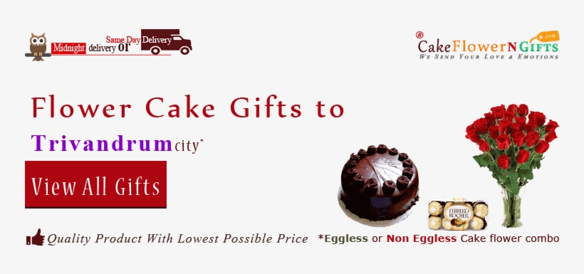 Online Flower Cake Order In Trivandrum - Kochi, transparent png #2445545