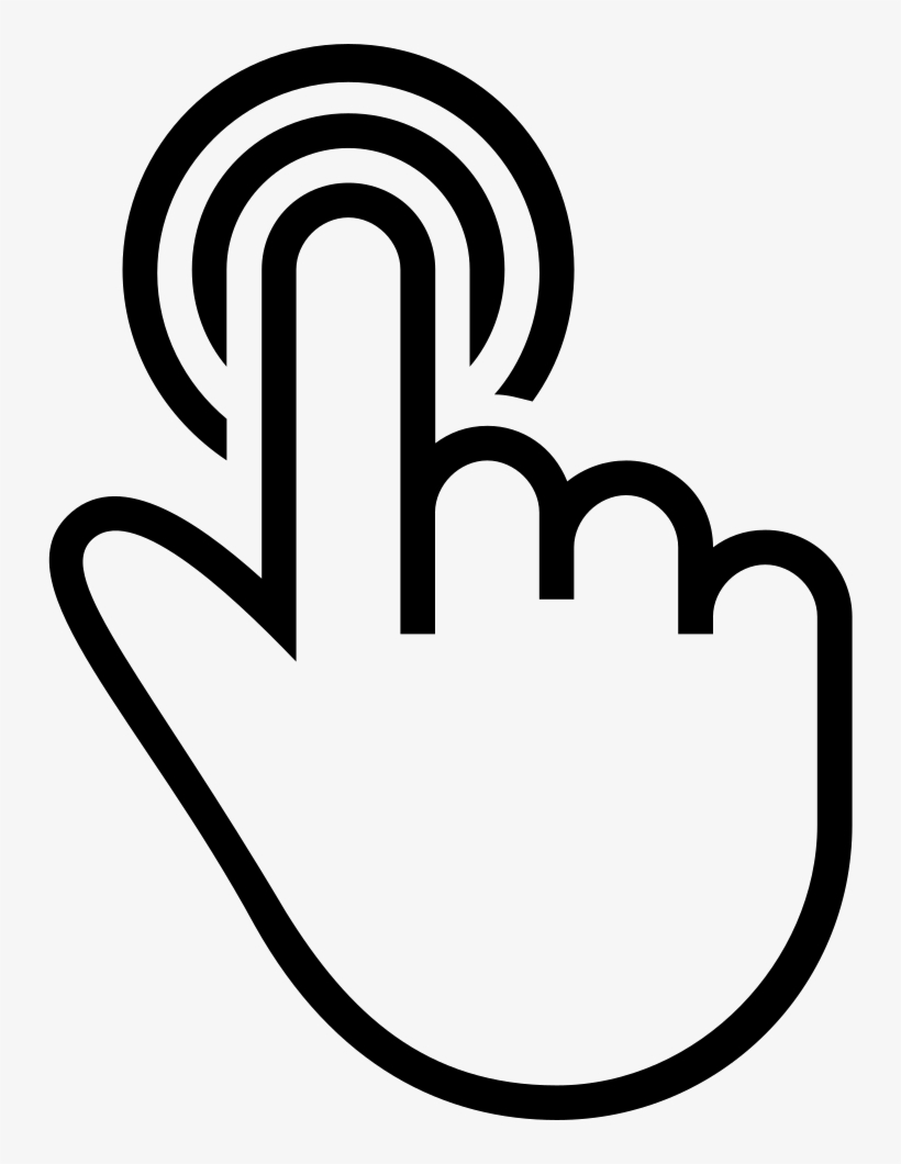 One Finger Tap Gesture Of Outlined Hand Symbol Comments - Case For Galaxy S8 Soft Tpu Protective Cover, transparent png #2445966