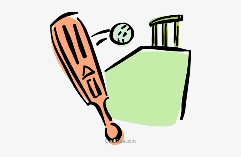Cricket Bat And Ball Royalty Free Vector Clip Art Illustration, transparent png #2446843