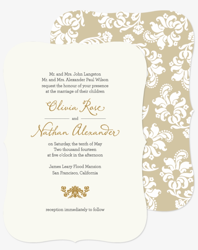 All Images - Sample Wedding Card Invitation, transparent png #2447176
