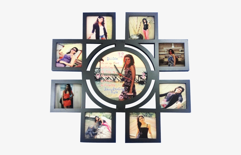 Collage With Clock - Gift Photo Frame Png, transparent png #2447253