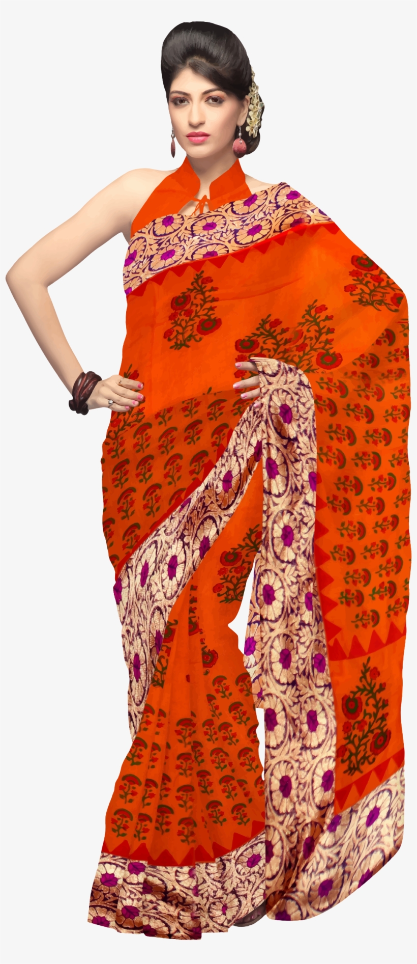 This Free Icons Png Design Of Woman In Saree 2, transparent png #2447589