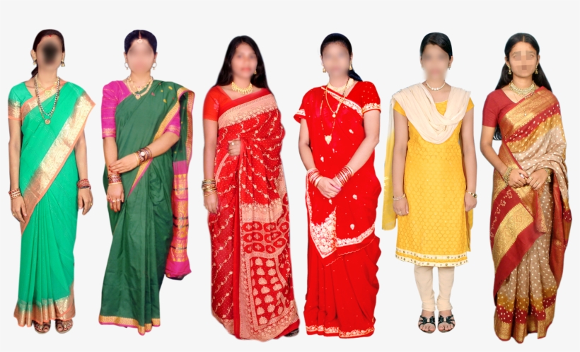 Indian Saree Psd For Women Bridal Dress Indian - Saree Psd, transparent png #2447829
