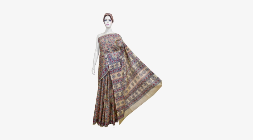 Handwoven And Hand Block Printed Tussar Silk Blended - Tussar Silk, transparent png #2448835