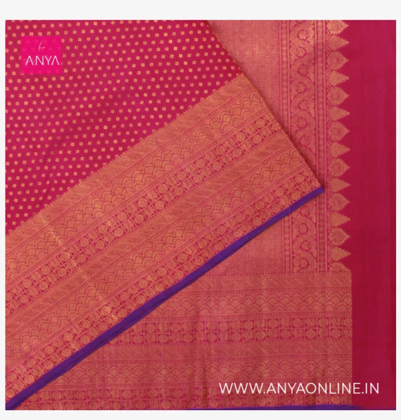 Red Colour Silk Saree - Kanchipuram Silk, transparent png #2448886