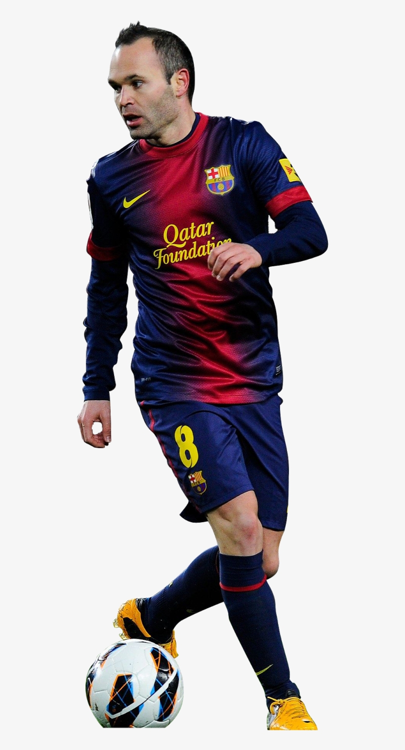 Iniesta Render Hd Photoshop A Png Barcelona Soccer - Soccer Player Hd Png, transparent png #2449302