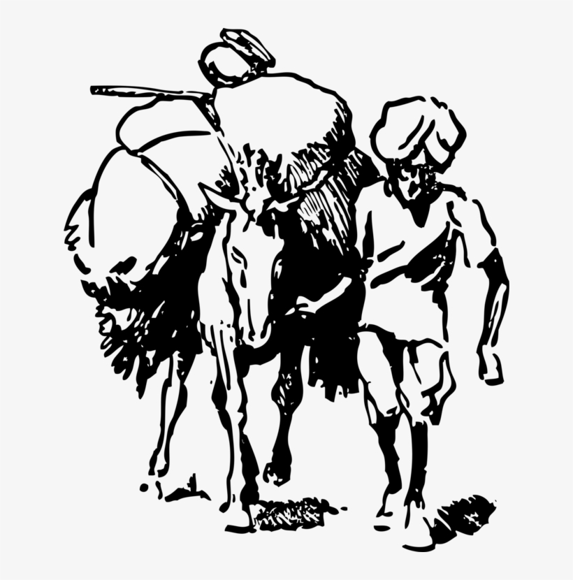 Farmer India Agriculture Drawing Free Commercial Clipart - Indian Farmer Clipart Black And White, transparent png #2449359