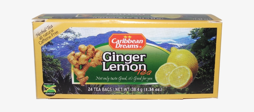 Caribbean Dreams Ginger Lemon 24 Tea Bags 100% Jamaican - Caribbean Dreams Tea, Ginger And Lemon - 24 Bags, 1.34, transparent png #2449563