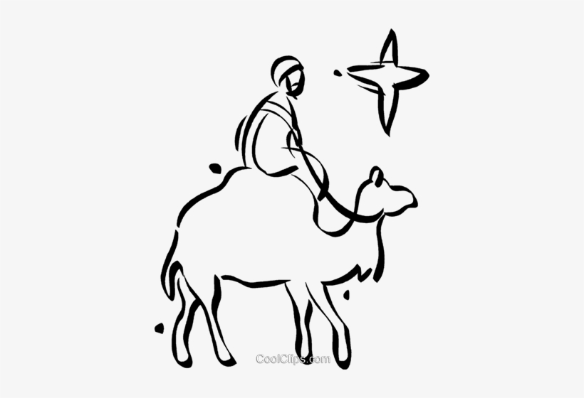 Man Riding A Camel Royalty Free Vector Clip Art Illustration - Arabian Camel, transparent png #2449988