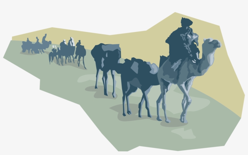 Vector Illustration Of Beast Of Burden Camel Dromedary - Nomads Clipart, transparent png #2450185